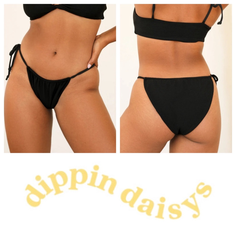 NWT Black String Bikini Bottom